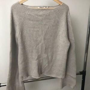 Helmut Lang cotton&cashmere pullover in light gray